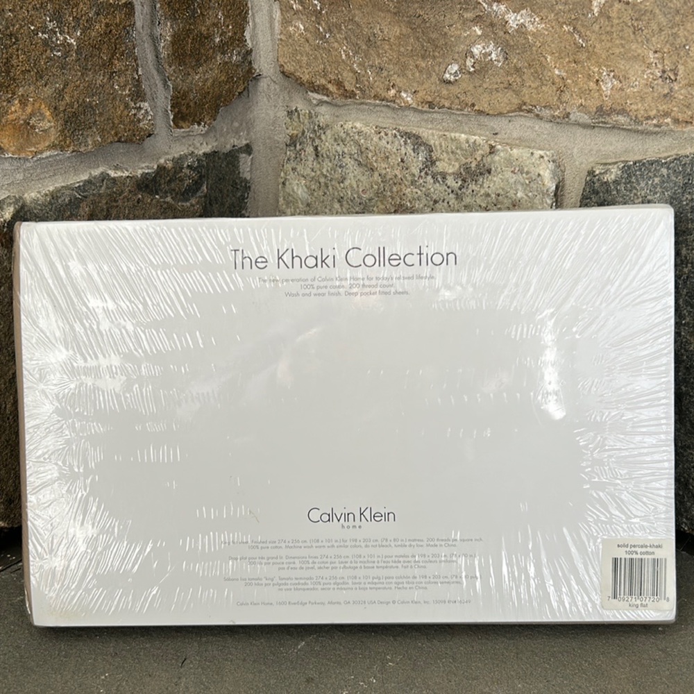 CALVIN KLEIN THE KHAKI COLLECTION FLAT SHEET - Picture 2 of 5
